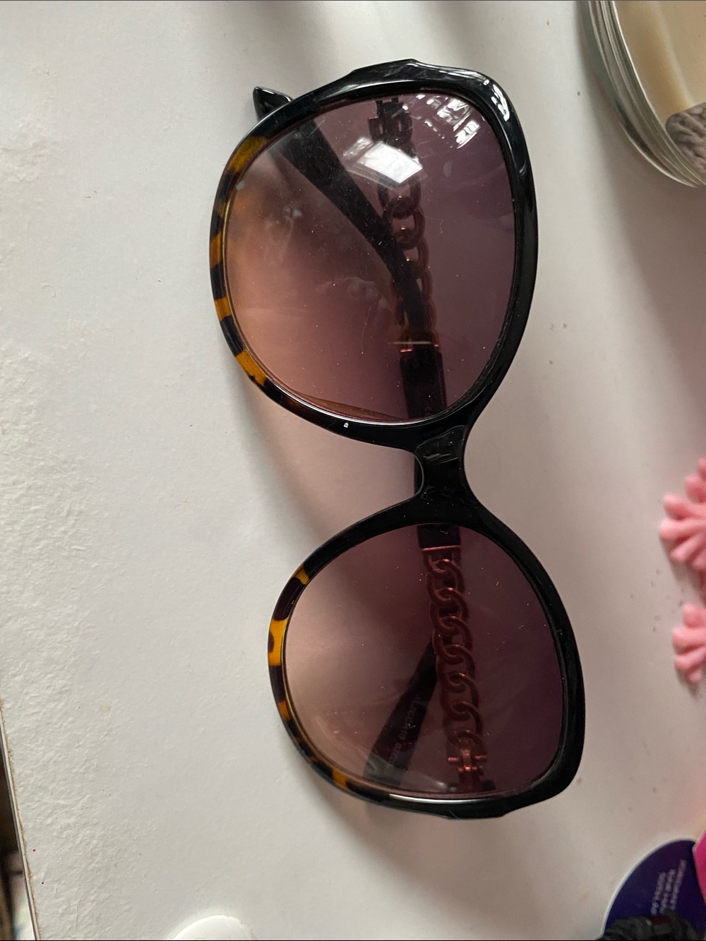 Women’s Black and Tortoiseshell Oversized Sunglasses